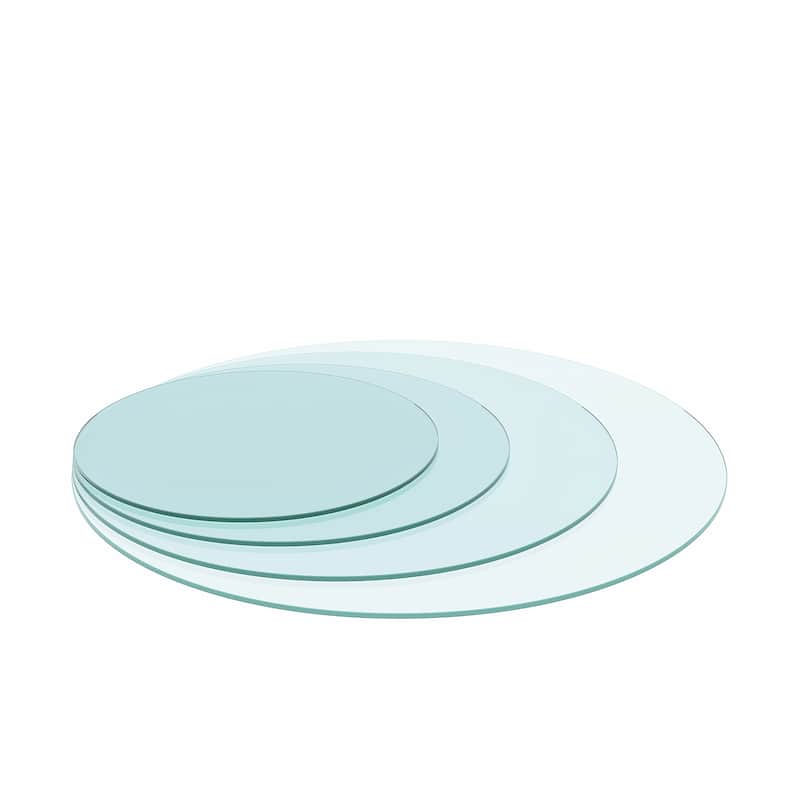 24" Inch Round Tempered Glass Table Top Clear Glass 1/4" Inch Thick